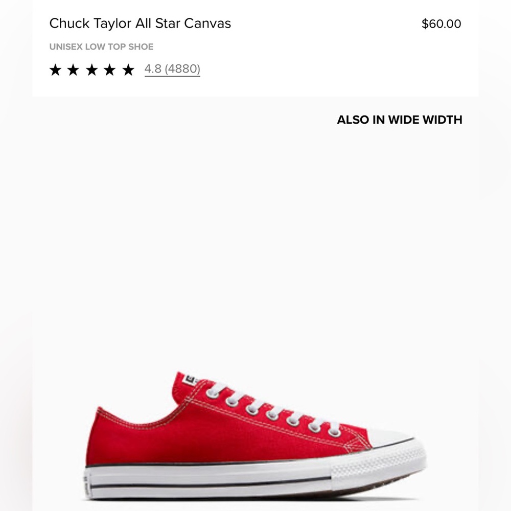 Chuck Taylor all star canvas red
